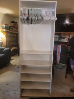3 closet shelves