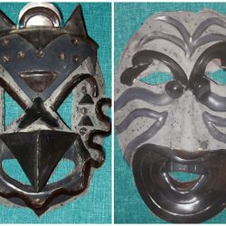 LIFE SIZED WALL DECOR CLAY MASKS