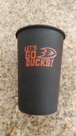 Anaheim Ducks NHL metal drink cup Jack Daniels