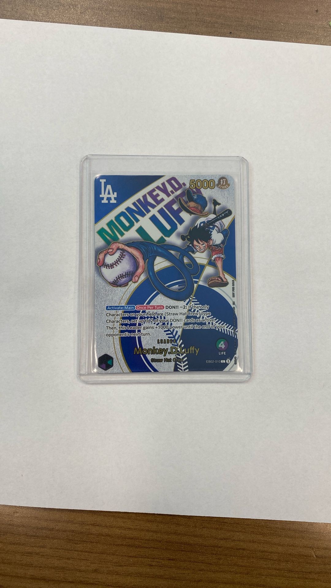 One Piece x Dodgers Promo Card 