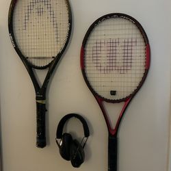 1 Head Tennis racquet 1 Wilson Tennis racquet 
