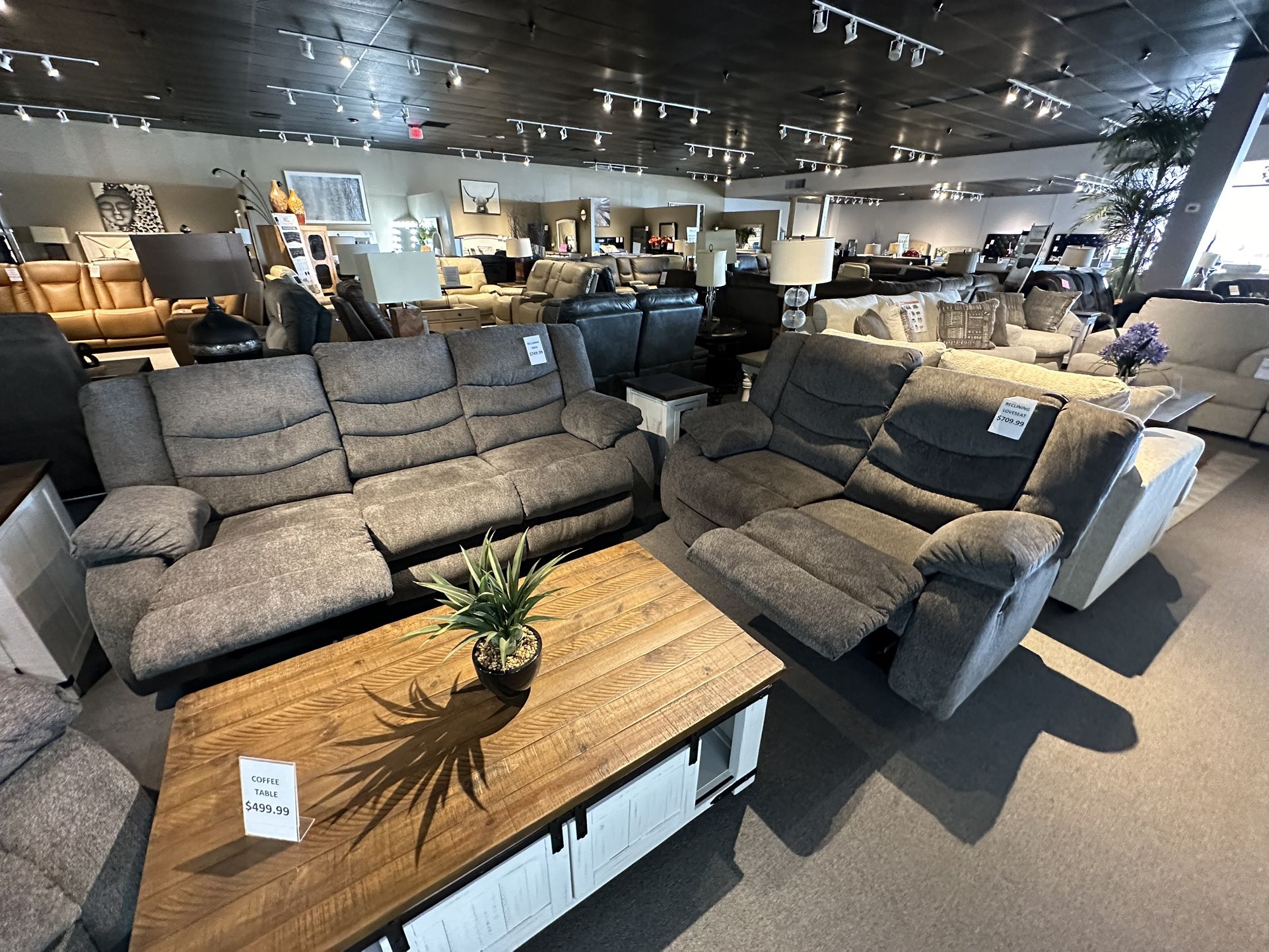 Light Gray Power 100%Leather Reclining  Sectional 