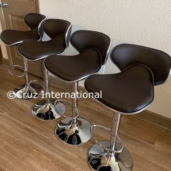 New 4 Brown Bar Stools 