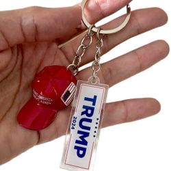 Brand New MAGA Trump Hat Pendant Keychain
