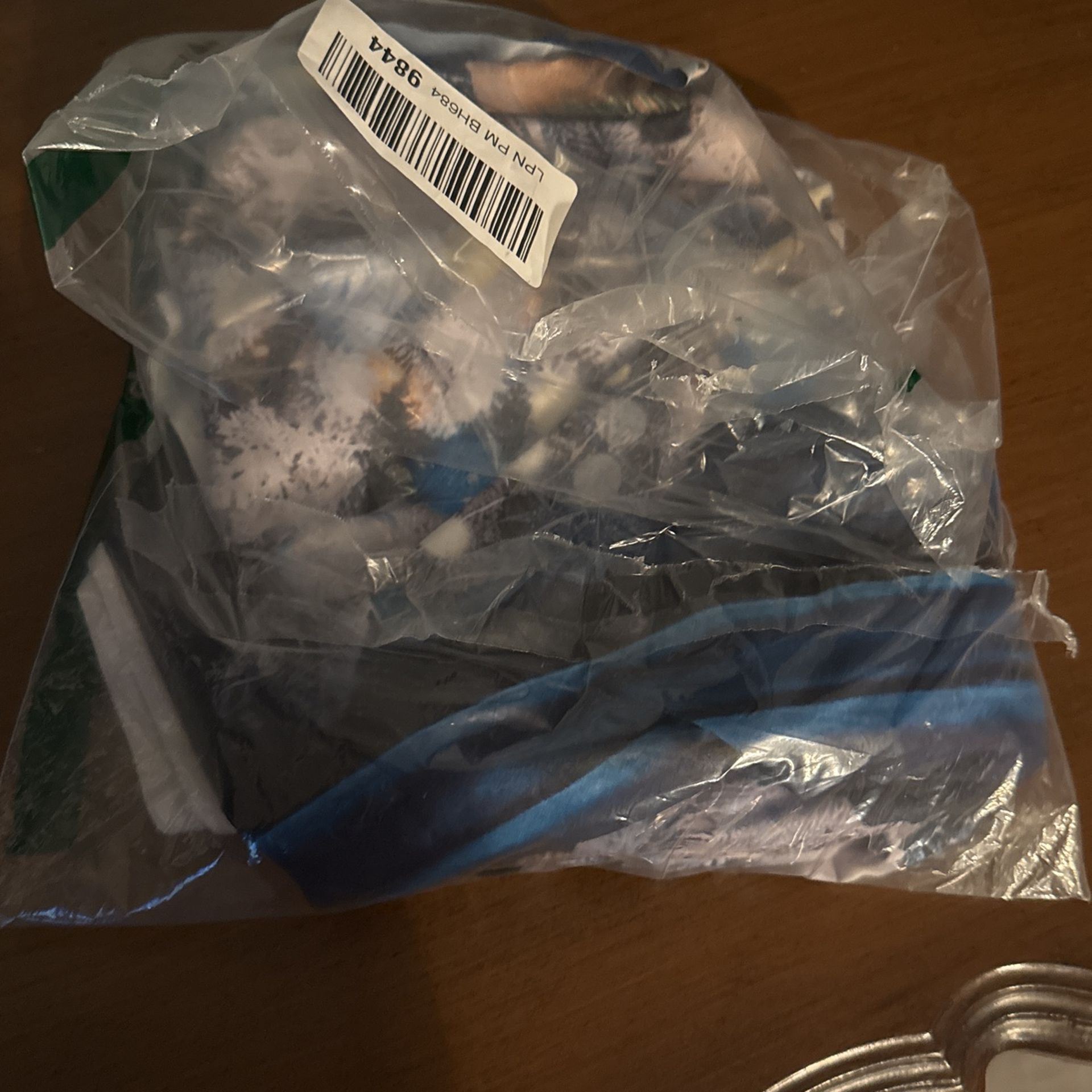 Blue Chimney Christmas Backdrop