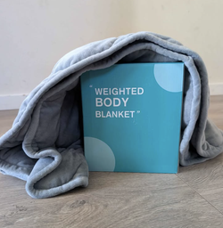7 lb Weighted Lap Blanket – 24" x 29" – Soft Grey Velvet