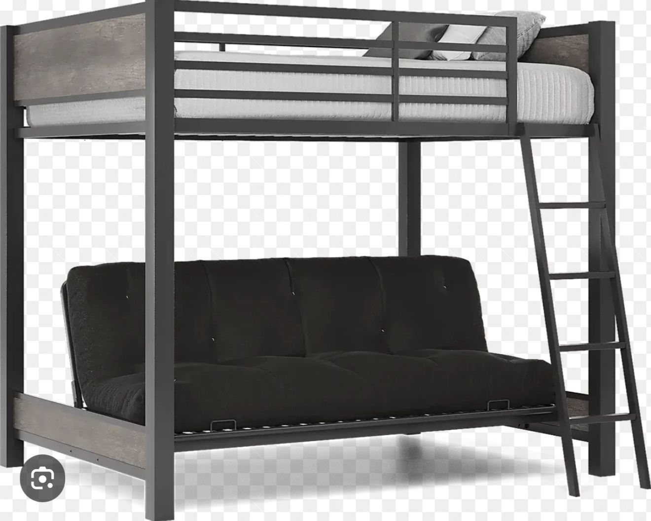 Colefax Avenue Gray Twin/Futon Loft/Bunk Bed - Like New