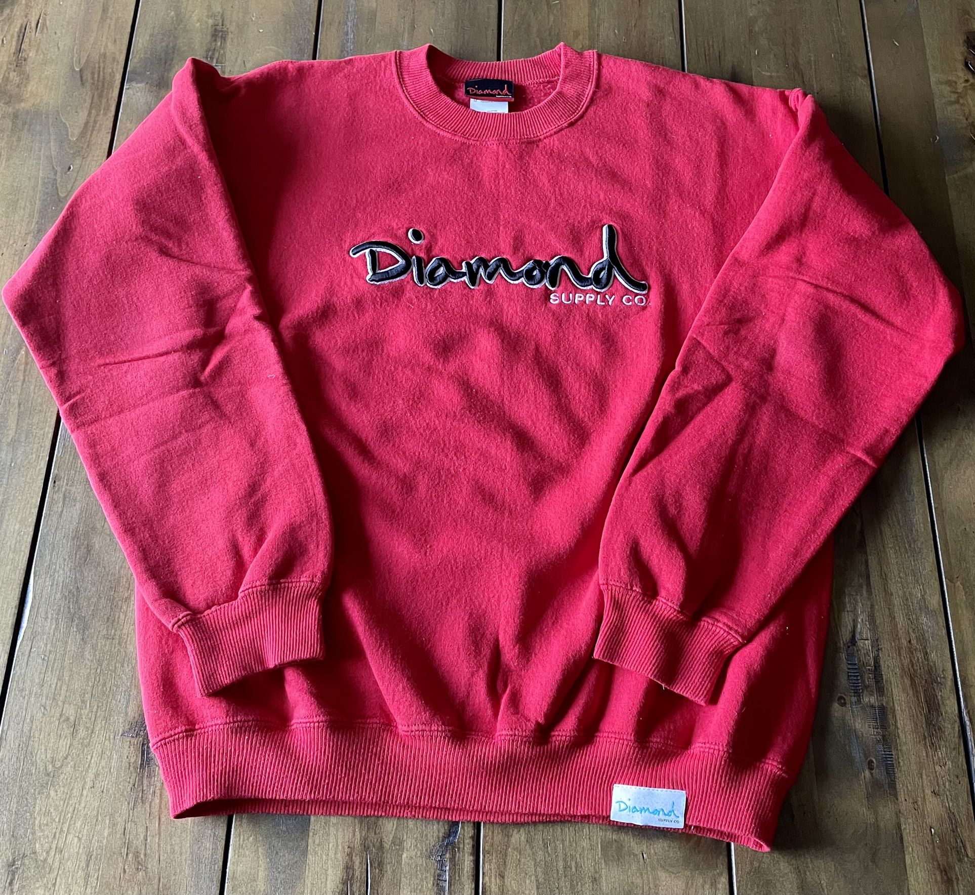 Rare Diamond Supply Co. Embroidered OG Script Crewneck Long Sleeve Sweatshirt