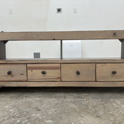 would Entertainment Center 60 Inches Wide 24 Inches Tall 16 1/2 Inches Deep