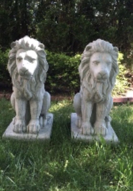 Concrete Lion Pair Garden Statue 21 Tall For In Staten Island Concrete Lion Pair Garden Statue 21 Tall For In Staten Island Ny Offerup