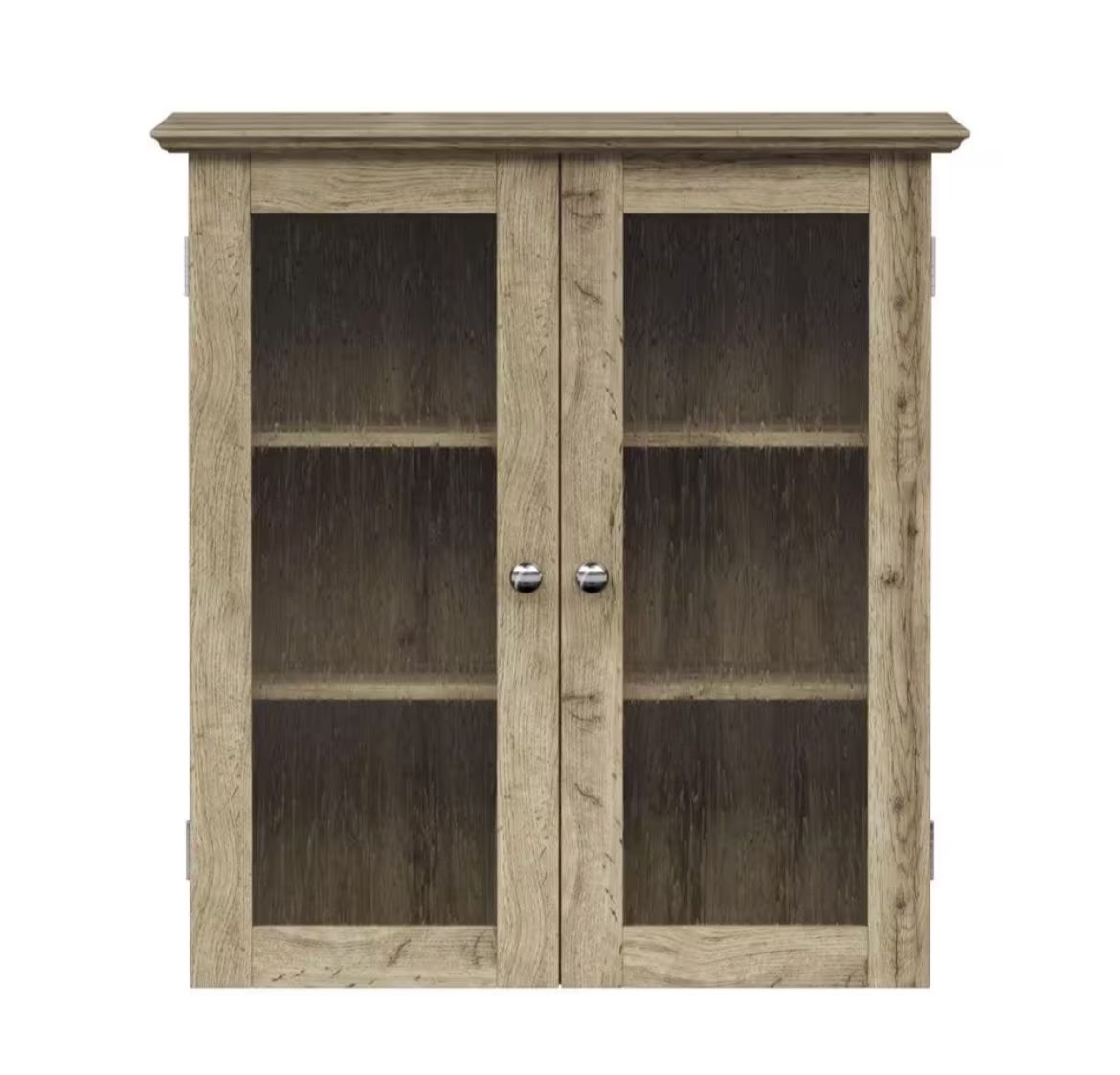 Teamson Home Connor 7.99 in. W x 22.24 in. D x 25 in. H x Bathroom Storage Wall Cabinet in Birch
