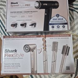 Shark Flex Style Air Style And Drying System And  Shark Speed Style Pro Professional Performance High Velocity Hair Dryer System