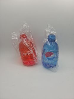 Coca-Cola & Pepsi Novelty Plastic Bottles Set