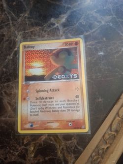 Pokemon 2005 Baltoy 53/107 EX Deoxys, Vintage Reverse Holo Trading Card Game