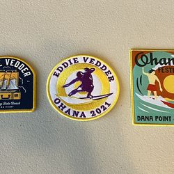 EDDIE VEDDER Ohana Fest Limited Edition Patches Lot of 3 2019 2021 2024 New Unused Pearl Jam