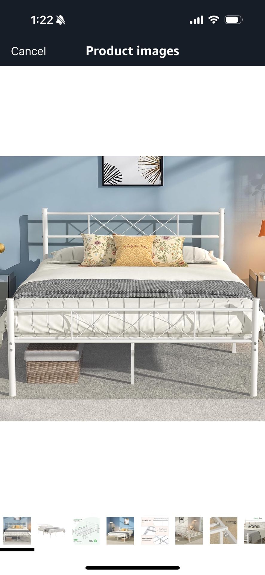 Twin White Bed frame