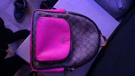 Coach Pink & Tan Shoulder Bag.