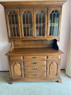 Wood china cabinet