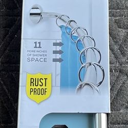 NeverRust Aluminum Adjustable Curved Shower Rod in Chrome (NEW)