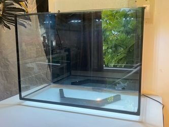 10 gallon Rimless Desktop Nano Aquarium with LED Lid All-in-One Fish Tank