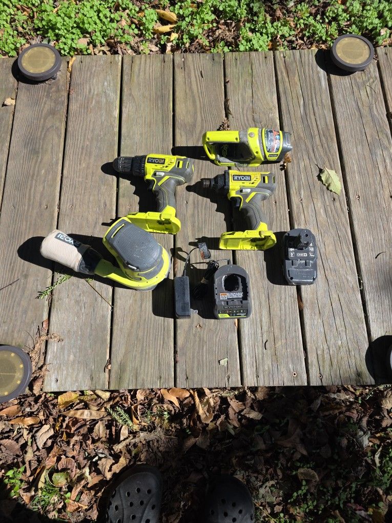 6 piece ryobi one plus lithium ion tool kit