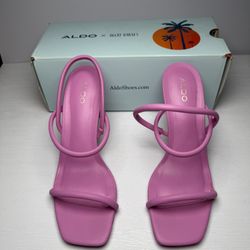 Aldo Barbie Pink Square Toe Strappy Slingback