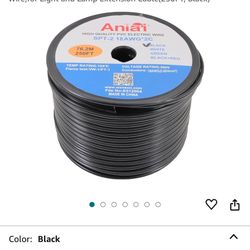 Low Voltage Landscape Wire,UL List 18/2 SPT-2 Electrical Wire,for Light and Lamp Extension Cable(250FT, Black)