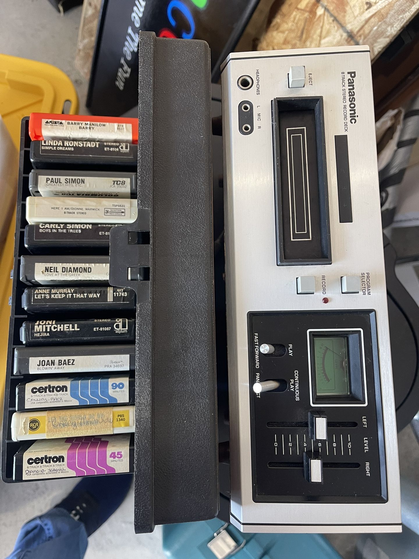 8 Track Player From 1970s And 8 Track Tapes