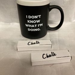 Coffee Cup Gift With Chalk 