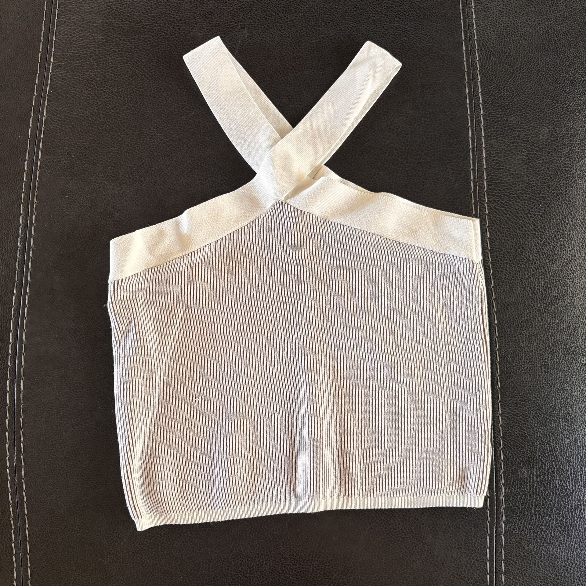 Dreamers by debut Knit Criss Cross Cropped Tank