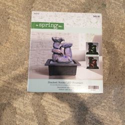 LED Stacked Rocks Water Fountain