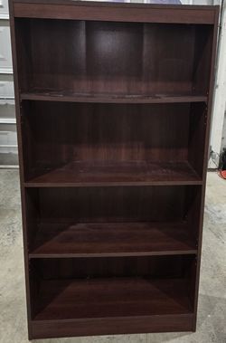 Cherry 4-Shelf MDF Bookshelf