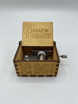 Game of Thrones Hand Crank Music Box Engraved Wooden Box