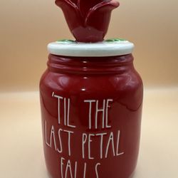 Rae Dunn Disney Beauty And The Beast TIL THE LAST PETAL FALLS Canister - NEW