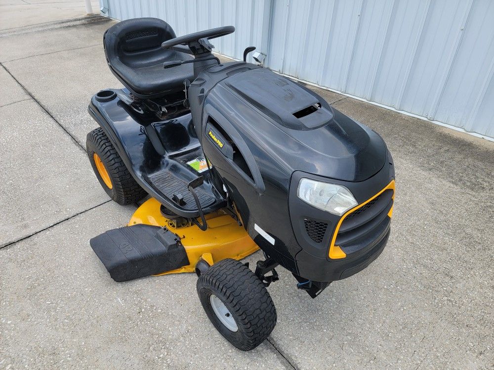 Poulan Pro PP19A42 riding lawnmower. 19hp engine, 42" deck and auto transmission. many new parts. delivery available. Runs good.