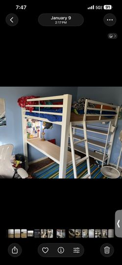 Bunk bed Up Open Space Below!
