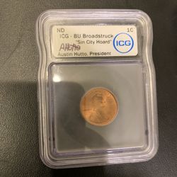 2000 Lincoln Cent ICG-Brilliant Uncirculated “Broadstruck” Sin City Hoard