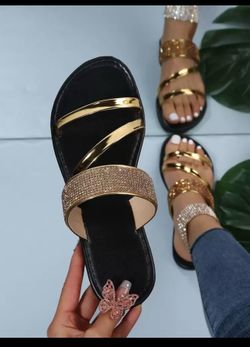 Gold sandals