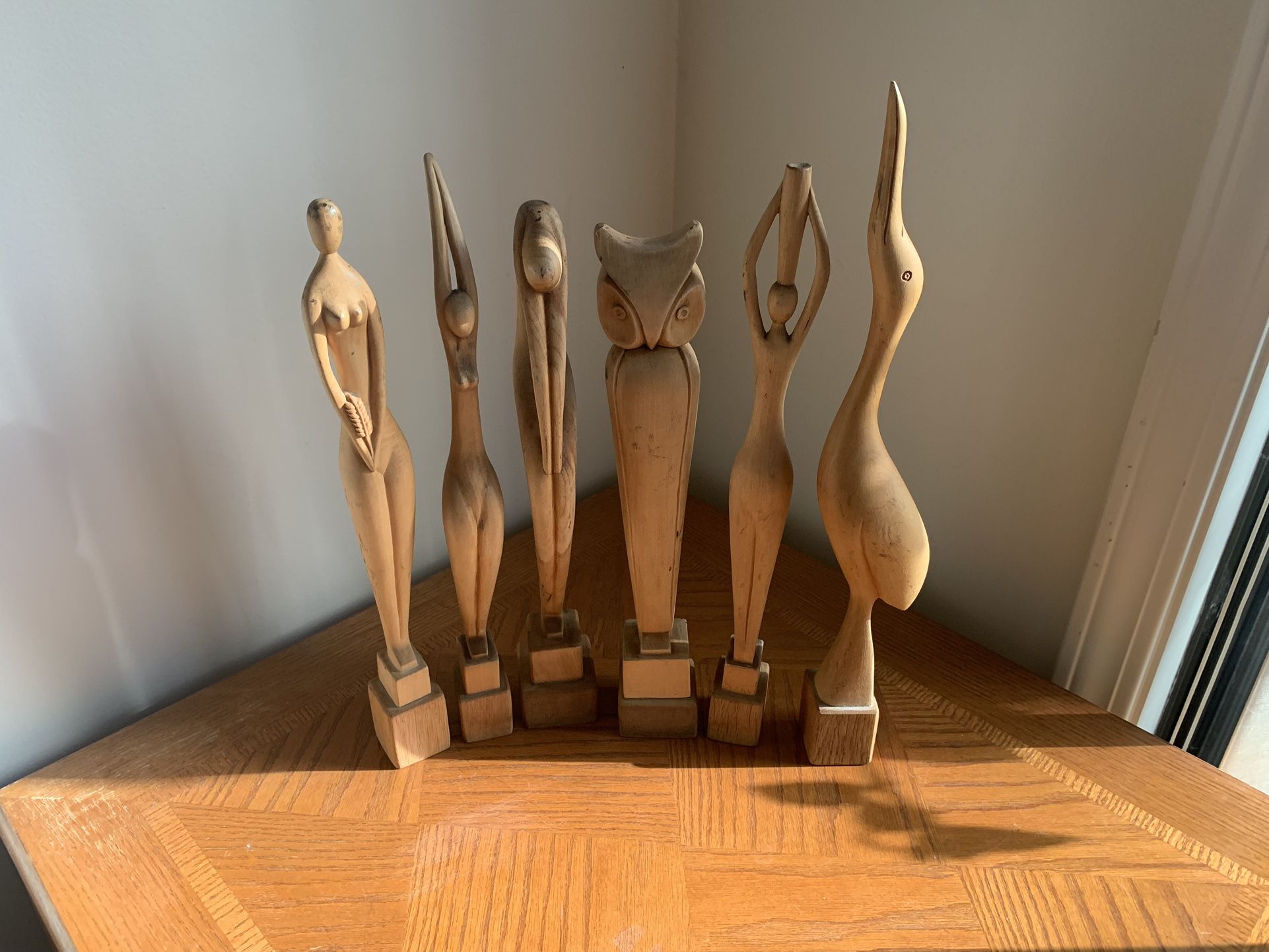 Collection of wooden statues (qty 5)