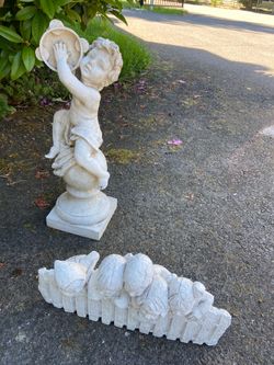 LOW PRICE MOVING- 2 GARDEN STATUES + BONUS FREE ONE