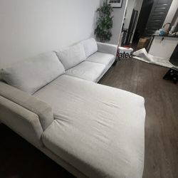 Living Spaces Light Grey Couch 