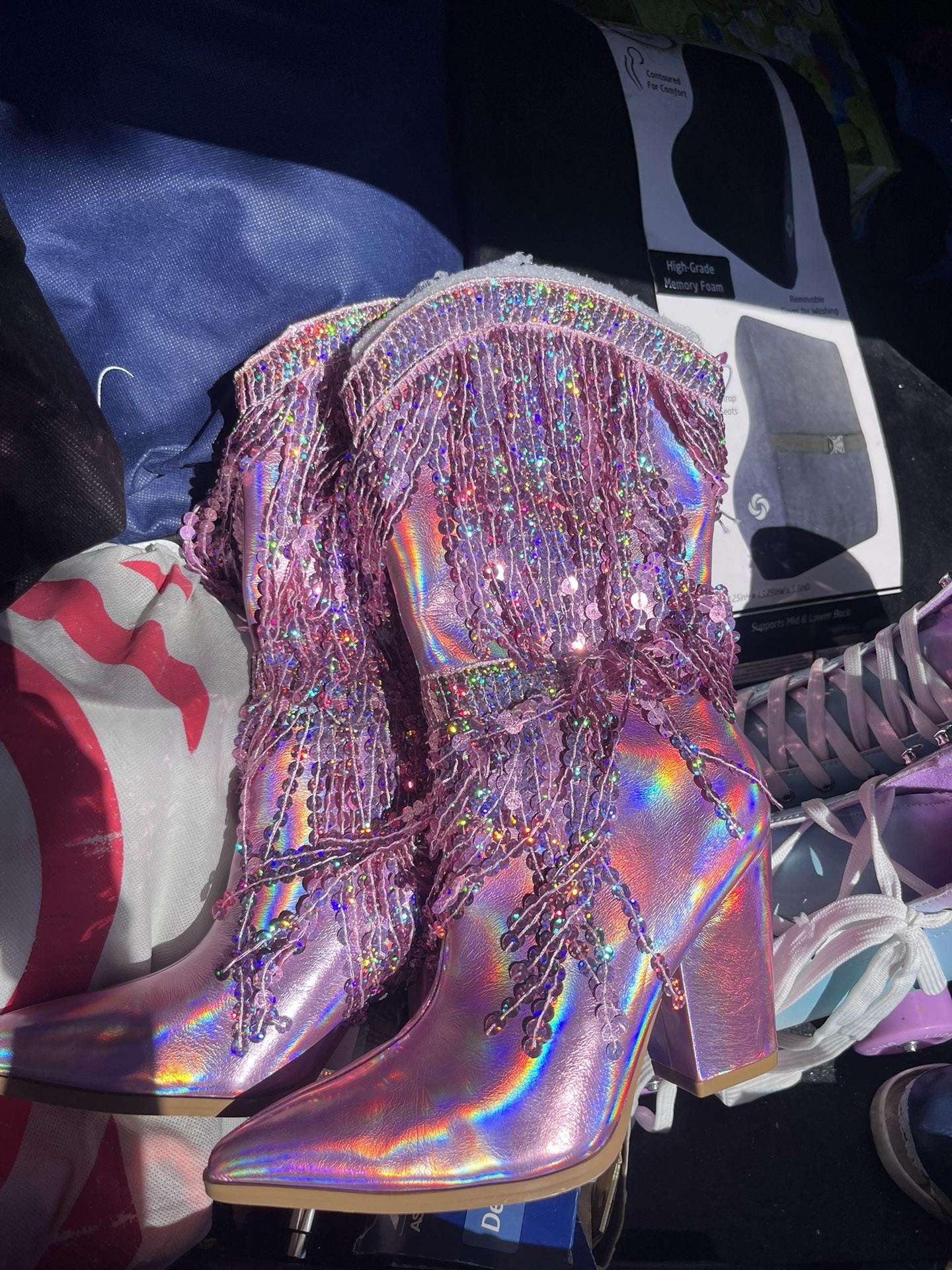 Pink Disco Boots 