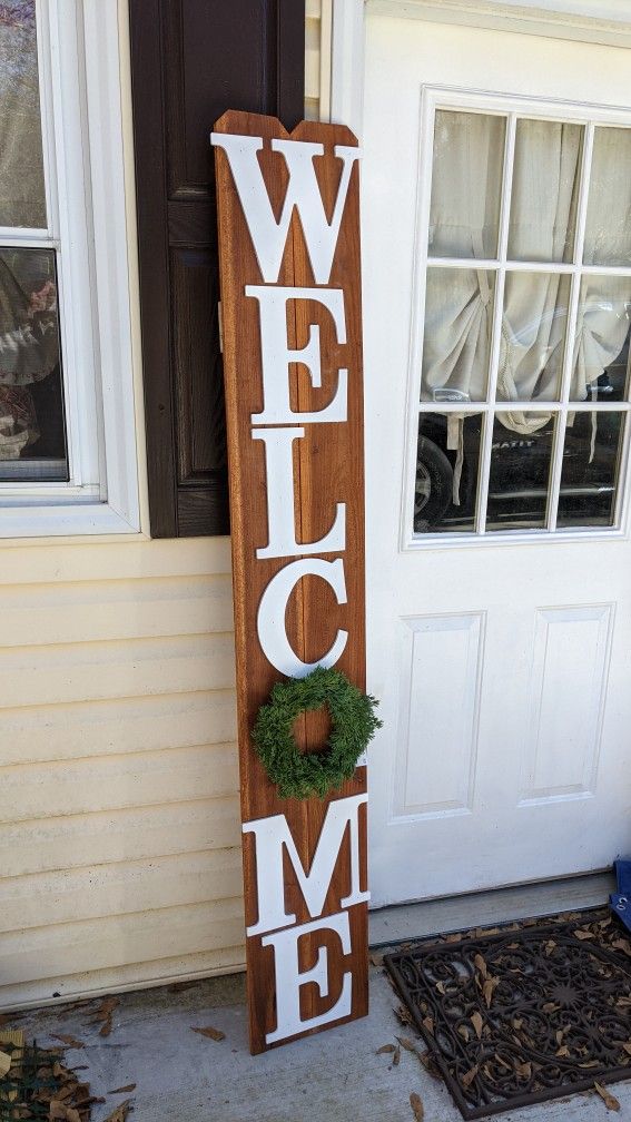 6 Foot Tall Welcome Sign Yard Art