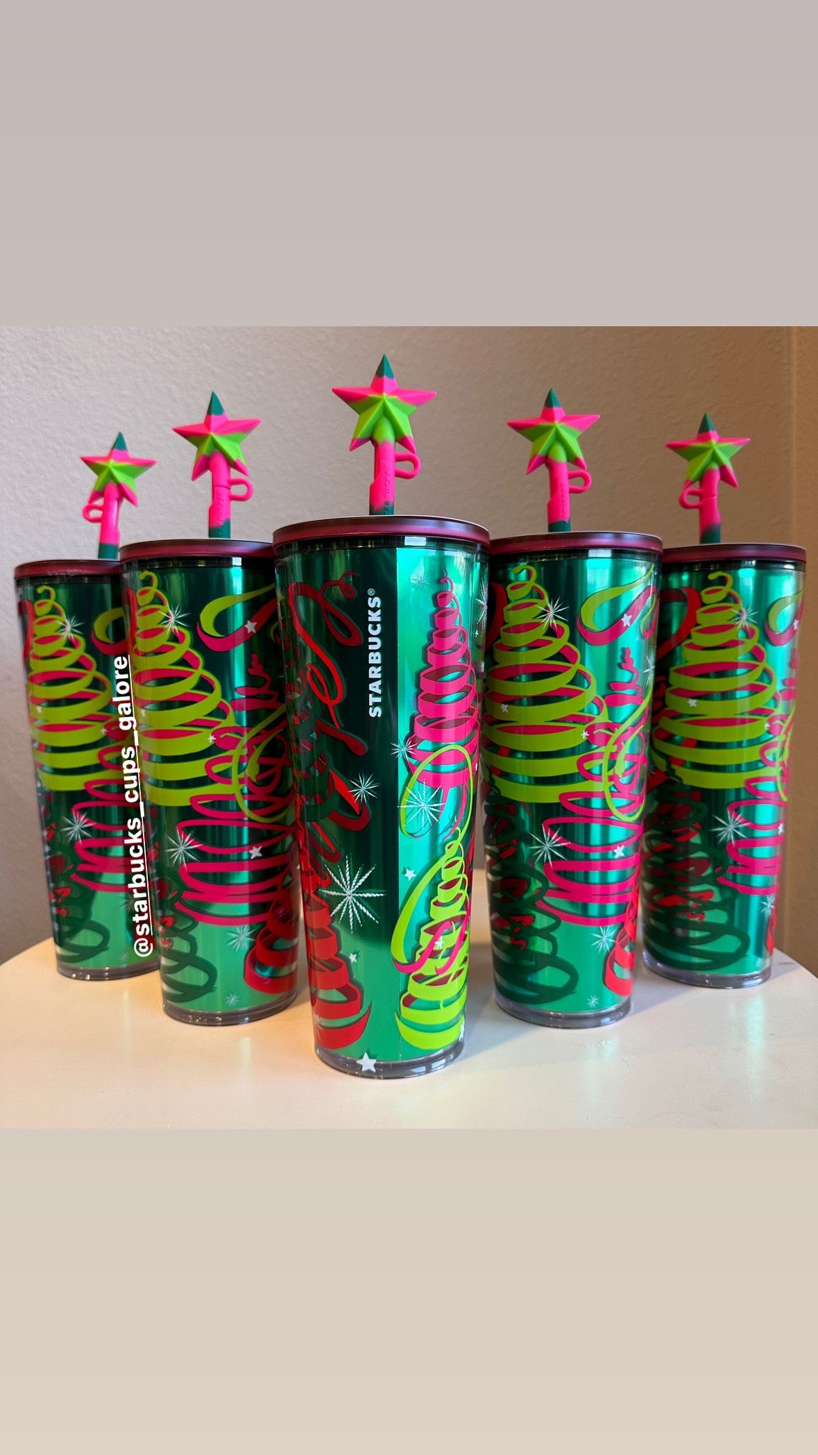 New Starbucks Xmas Star Topper Cup