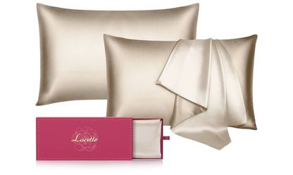 Silk Pillowcase 2 Pack for Hair and Skin, 22 Momme 100% Mulberry Silk & Natural Wood Pulp Fiber Grade 6A Double-Sided Silk Pillow Cases with Hidden Zi