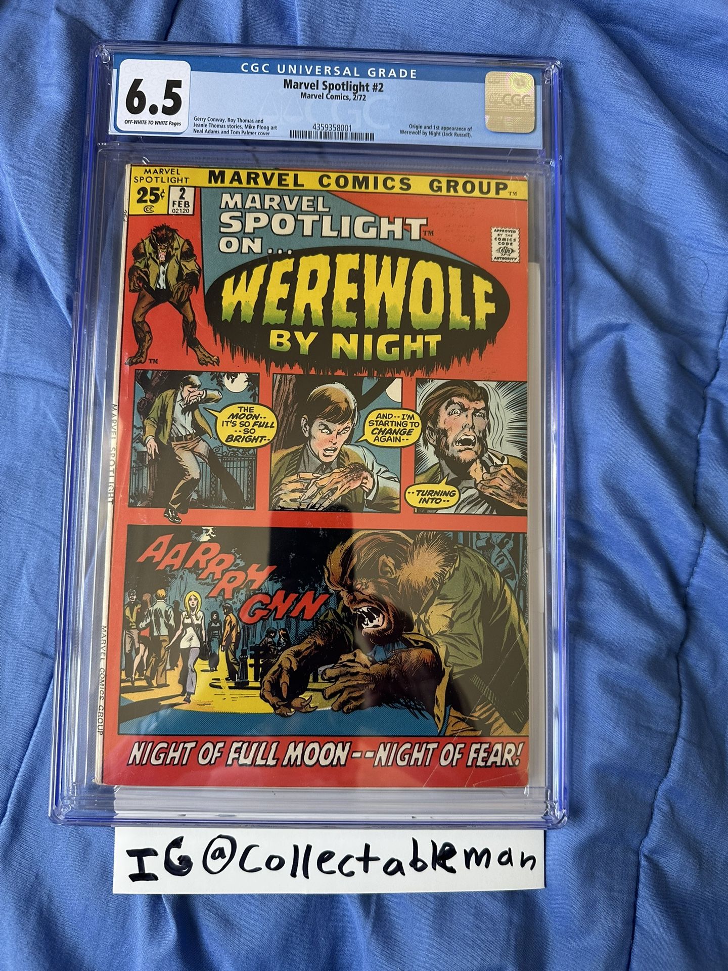 Marvel Spotlight #2 CGC 6.5 1972 1st and origin Werewolf by Night