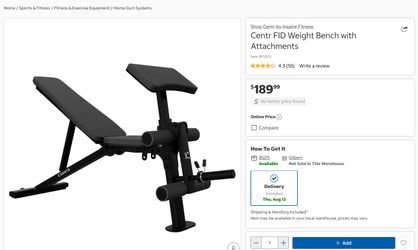 Weight Bench with Attachments