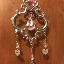 Stained Glass Sisters Pink Angel And Watermelon wall Art , Kitchen Decor