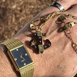 Vintage Juicy Couture Anchor And Mariner Link Necklace.