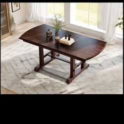 60"-78" Extendable Dining Table, Farmhouse Wooden Table